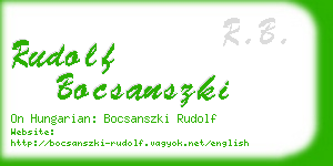 rudolf bocsanszki business card